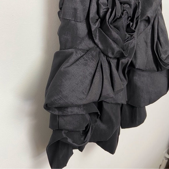 DAISY black dress strapless silky contemporary dark Academia luxury XS - Picture 6 of 16